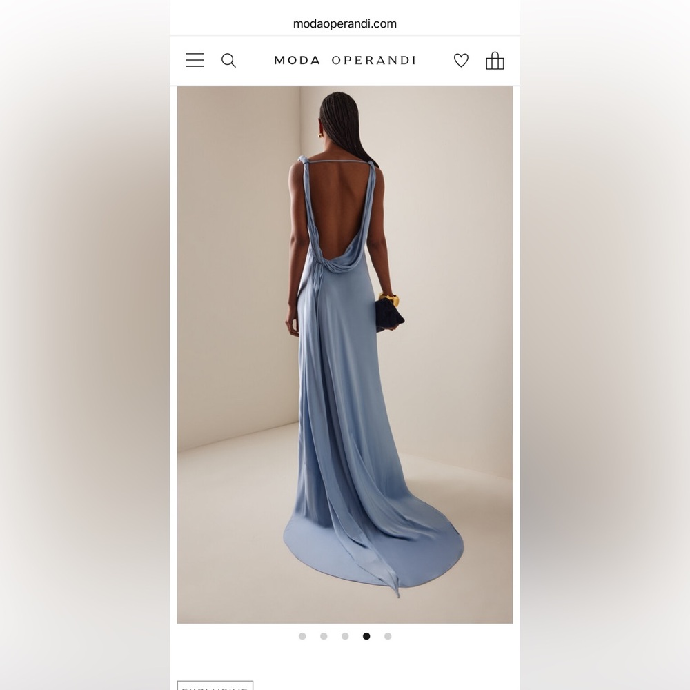 Arcina Ori Darcy Open Back Satin Maxi Dress